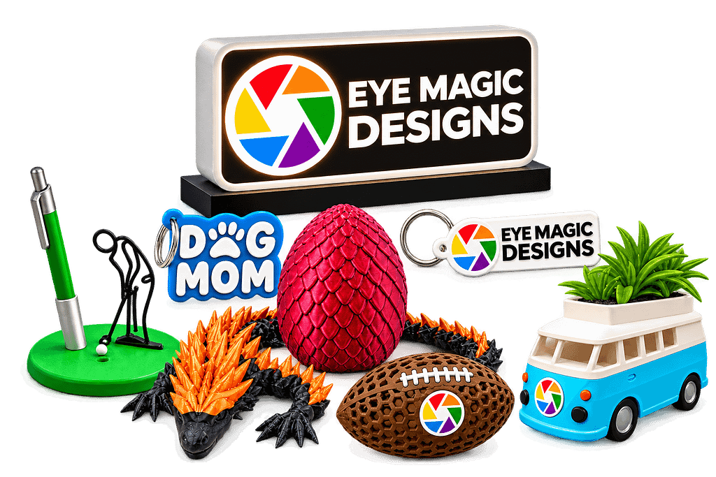 Custom 3D printed products by EyeMagic Designs